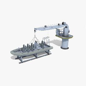 3D RHIB with Davit
